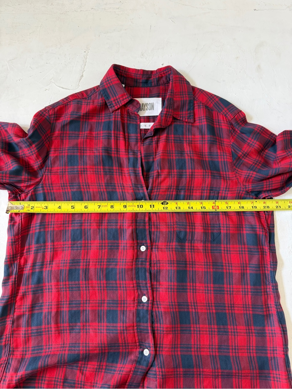 Grayson The Hero Shirt Liquid Flannel Classic Plaid Shirt Size 2 - Picture 7 of 9